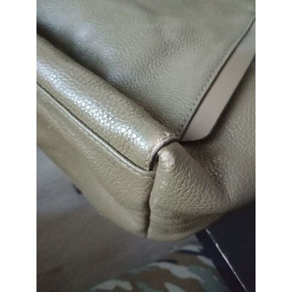 Michael Kors 38H9CZUH7L Evie Pebbled Leather Shoulder Bag Green - Picture 11 of 11